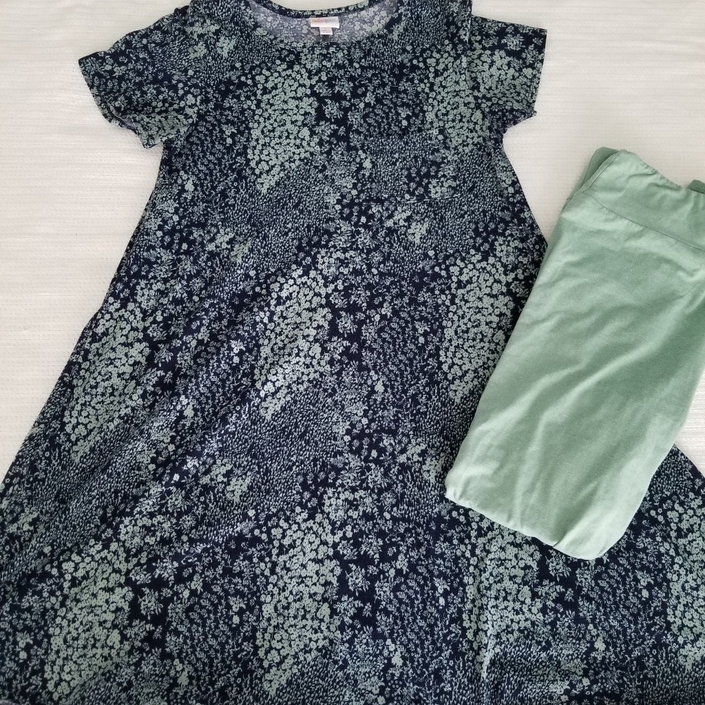 Lularoe Small Carly TC Leggings Set Outfit